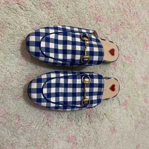 Gucci Princetown Blue Gingham